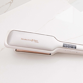S9531 SHINE THERAPY Argan Oil Keratin Infused 2 Inch Hair Straightener Flat Iron Remington